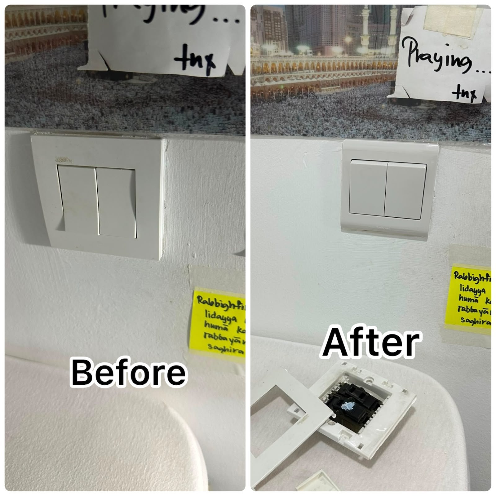 Wall Light Switch Replacement & Installation Service in Singapore